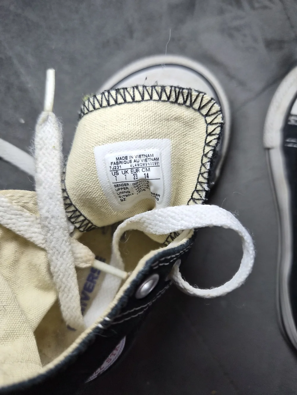 Converse Kids Black and White High-Top Sneakers 7